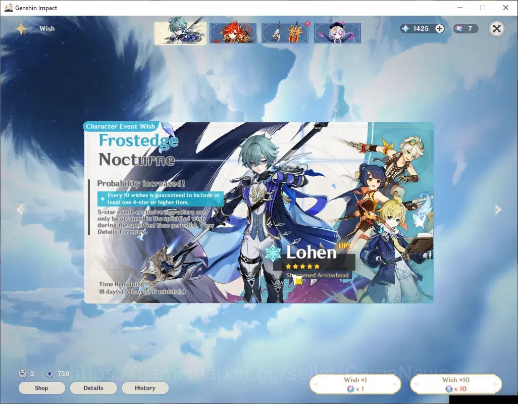 Genshin Impact Accounts ASIA|AR56|11 Limited+7 (*5Wep)|(Flins,Zibai,Varesa image 14