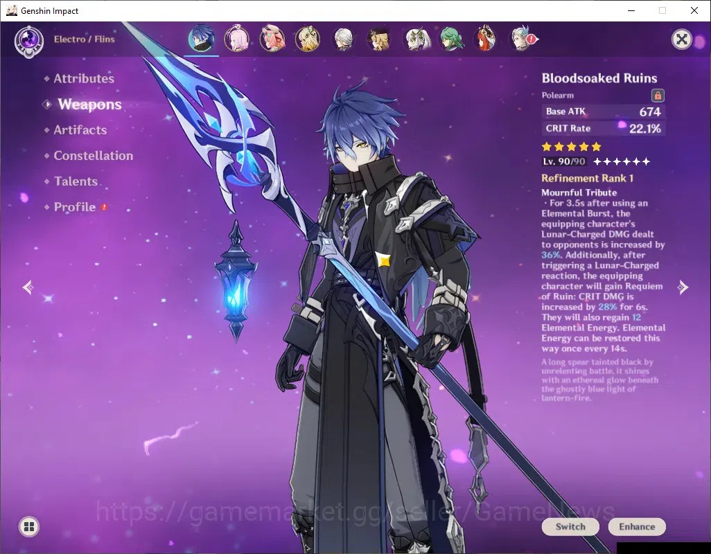 Genshin Impact Accounts ASIA|AR56|11 Limited+7 (*5Wep)|(Flins,Zibai,Varesa image 3