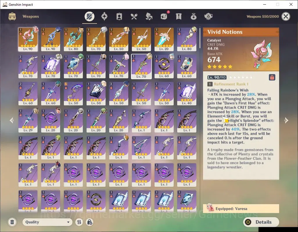 Genshin Impact Accounts ASIA|AR56|11 Limited+7 (*5Wep)|(Flins,Zibai,Varesa image 8