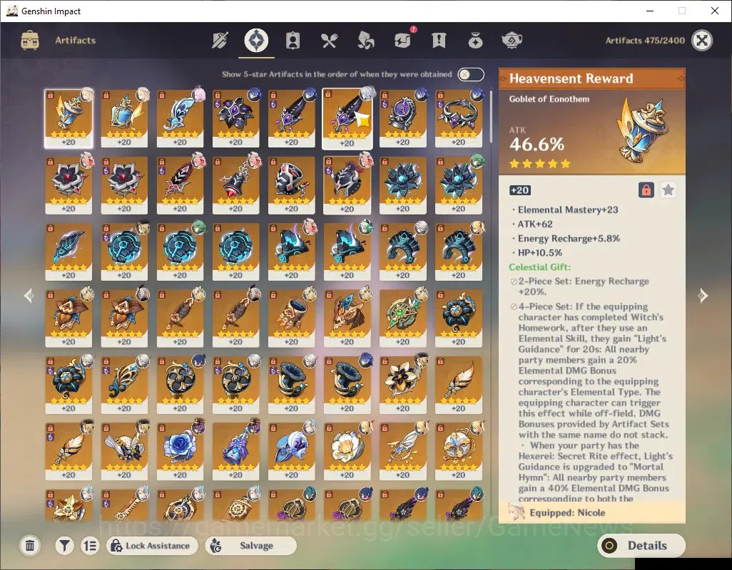 Genshin Impact Accounts ASIA|AR56|11 Limited+7 (*5Wep)|(Flins,Zibai,Varesa image 9