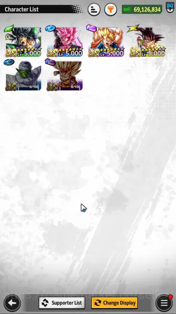 Dragon Ball Legends Accounts 69M Total Power|LV156|4LR+4UL+26LL|Broly Fury,Supe image 3