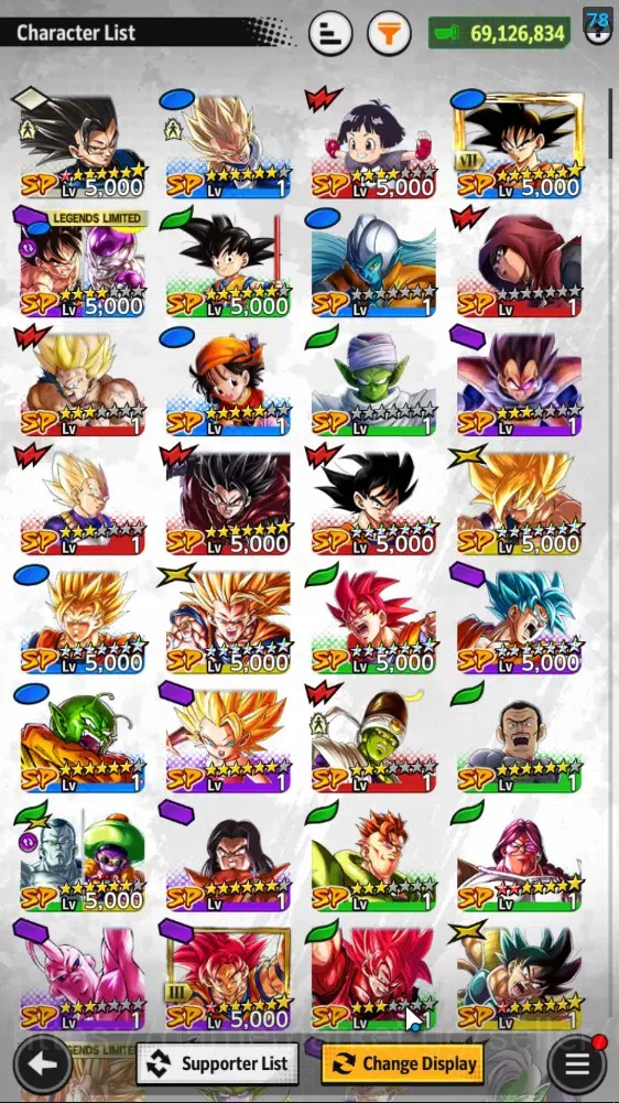 Dragon Ball Legends Accounts 69M Total Power|LV156|4LR+4UL+26LL|Broly Fury,Supe image 6