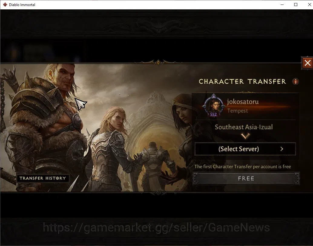Diablo Immortal Accounts SEA-Izual|Change Server ON|Lv60(552)|Tempest|CR 34 image 2