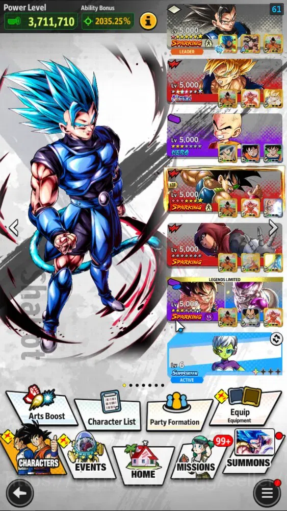Dragon Ball Legends Accounts 332M TotalPwr|LV150|5UL+3LR+11LL|SSGSS Gogeta,Turl image 2