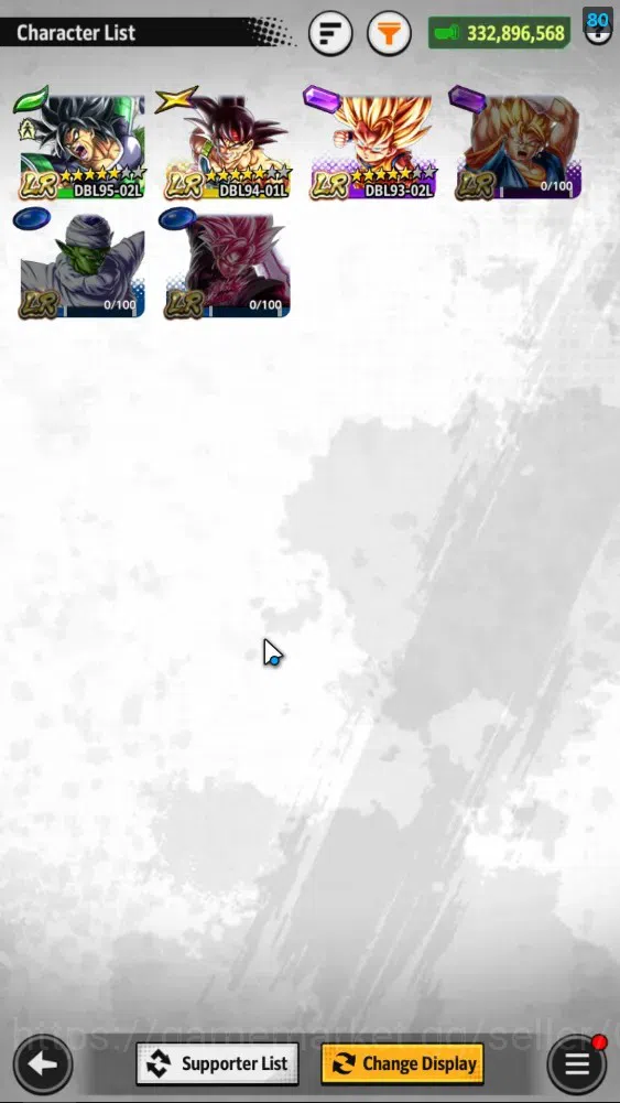 Dragon Ball Legends Accounts 332M TotalPwr|LV150|5UL+3LR+11LL|SSGSS Gogeta,Turl image 4