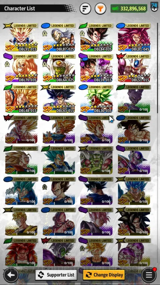 Dragon Ball Legends Accounts 332M TotalPwr|LV150|5UL+3LR+11LL|SSGSS Gogeta,Turl image 5