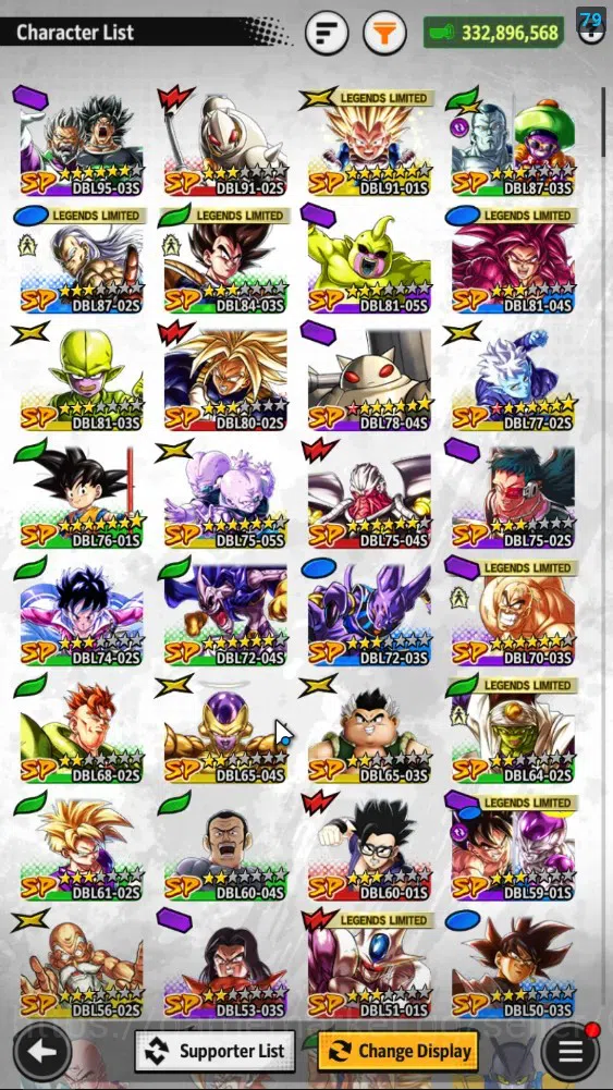 Dragon Ball Legends Accounts 332M TotalPwr|LV150|5UL+3LR+11LL|SSGSS Gogeta,Turl image 6