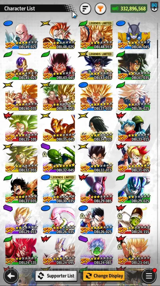 Dragon Ball Legends Accounts 332M TotalPwr|LV150|5UL+3LR+11LL|SSGSS Gogeta,Turl image 7