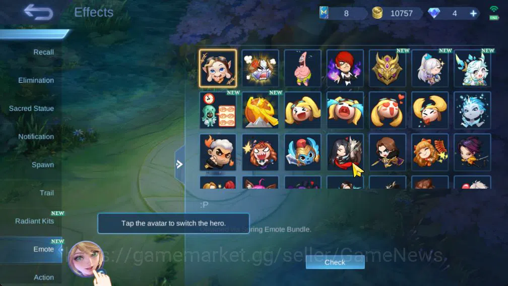Mobile Legends: Bang Bang Accounts Collector Hero 121|Skin 225|Granger Prime,Star Lesley,Cyclops SpogB,LB Tigreal,Saber 15