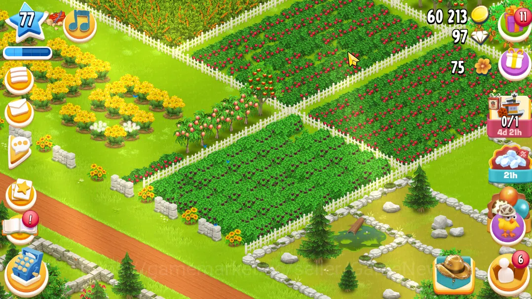 Hay Day Accounts Lvl 77|Barn Storage 1900+Silo Storage 1700|Town Ha image 10