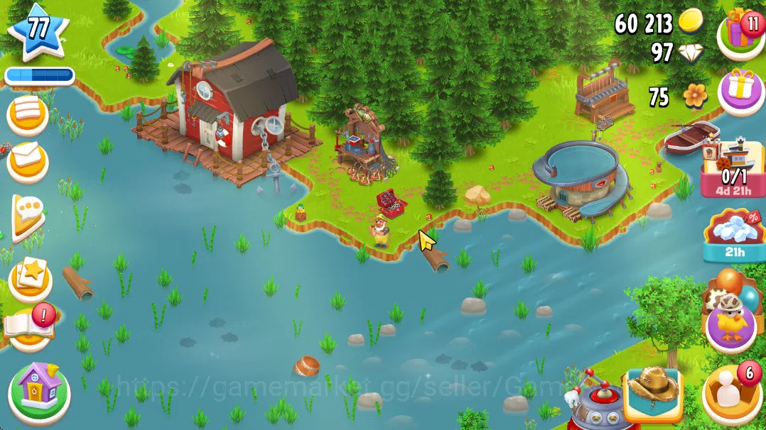 Hay Day Accounts Lvl 77|Barn Storage 1900+Silo Storage 1700|Town Ha image 11