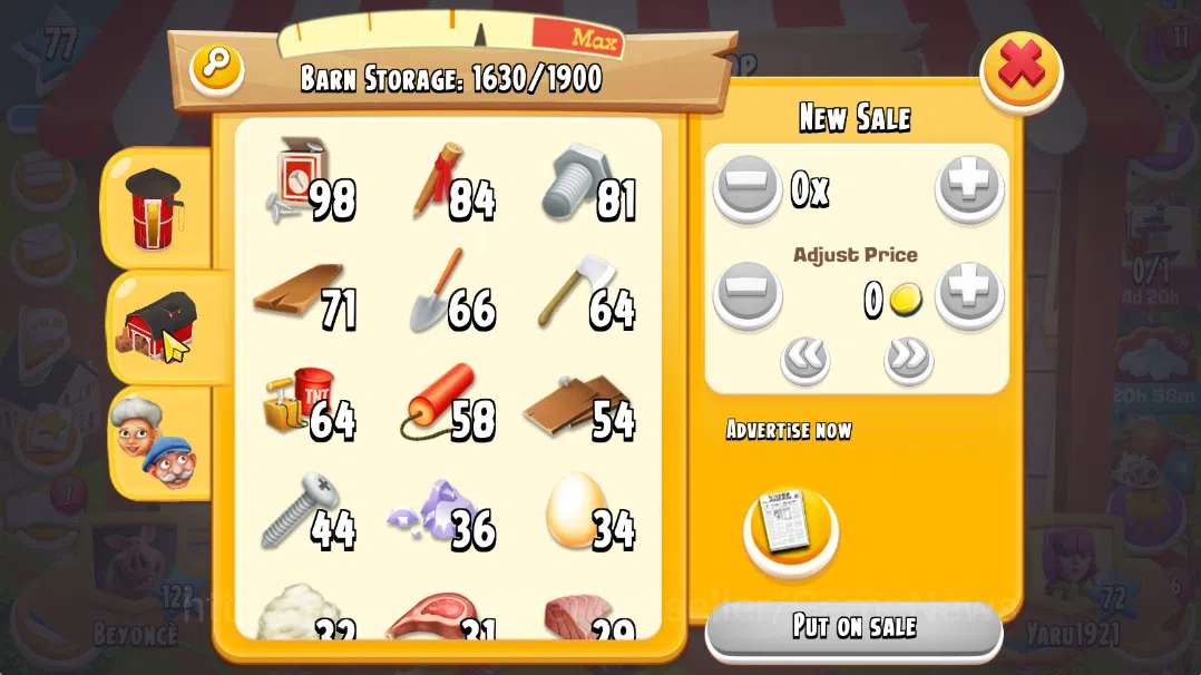 Hay Day Accounts Lvl 77|Barn Storage 1900+Silo Storage 1700|Town Ha image 19