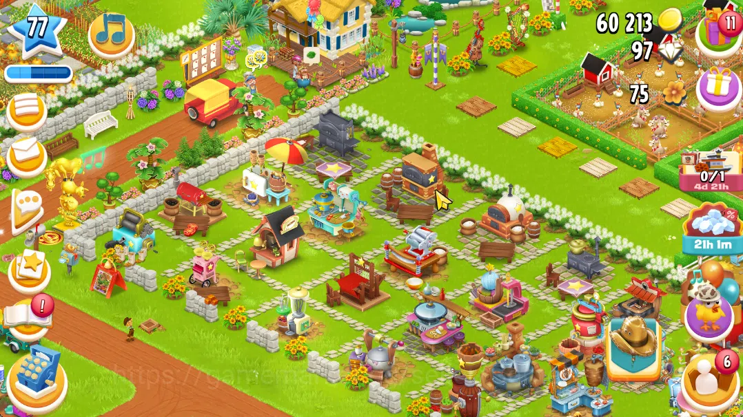 Hay Day Accounts Lvl 77|Barn Storage 1900+Silo Storage 1700|Town Ha image 4