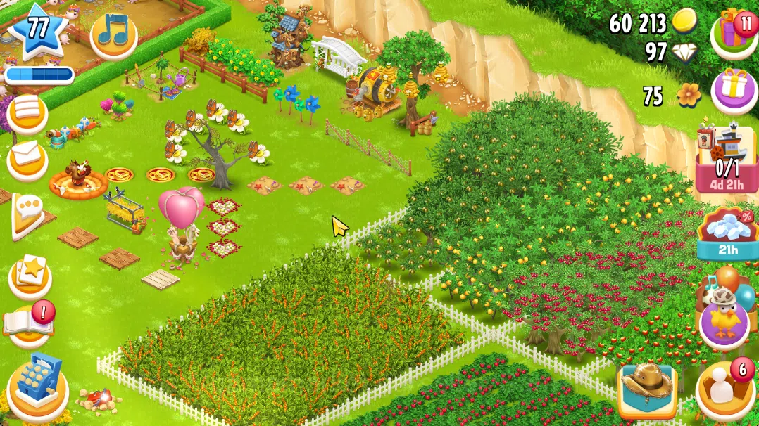 Hay Day Accounts Lvl 77|Barn Storage 1900+Silo Storage 1700|Town Ha image 7