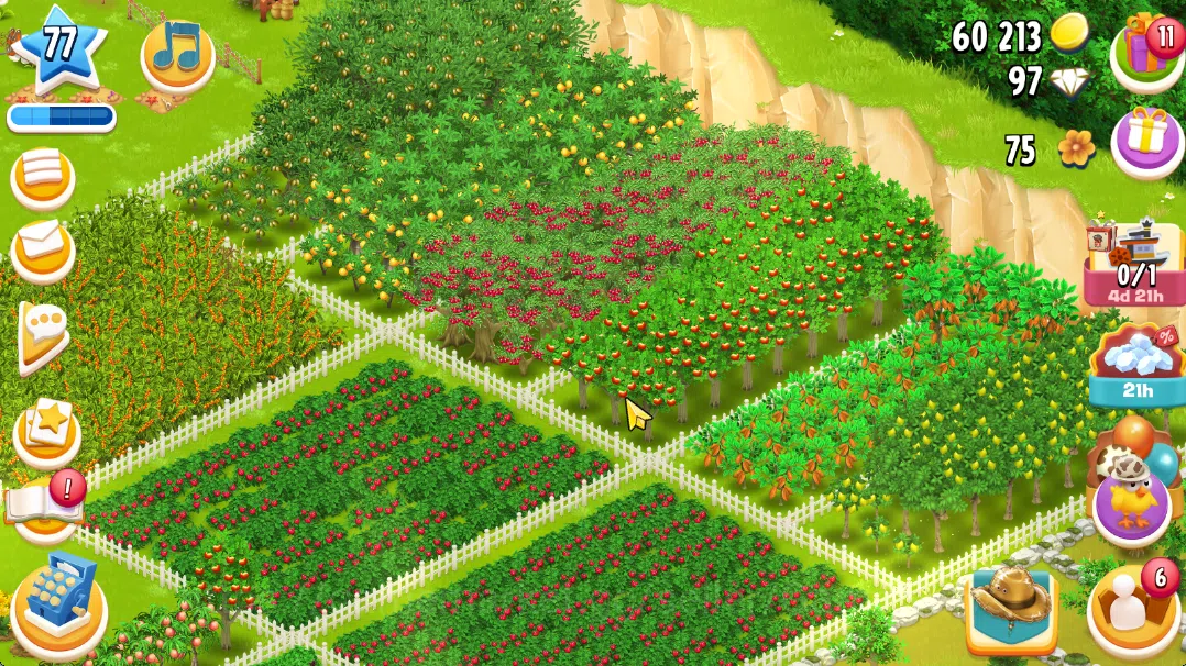 Hay Day Accounts Lvl 77|Barn Storage 1900+Silo Storage 1700|Town Ha image 9
