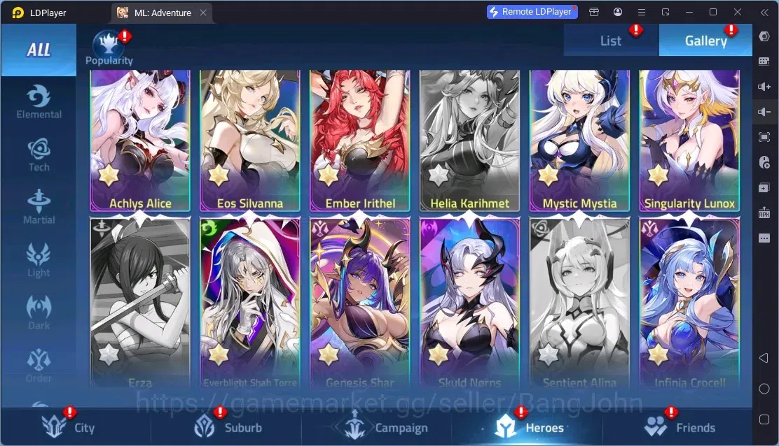 Mobile Legends: Adventure Accounts Global |LV 364|4.9B Power|VIP 11|Camp 79-14|16 Nexus|Hero 324|4Awaken|19UR|10 Epic|51 11