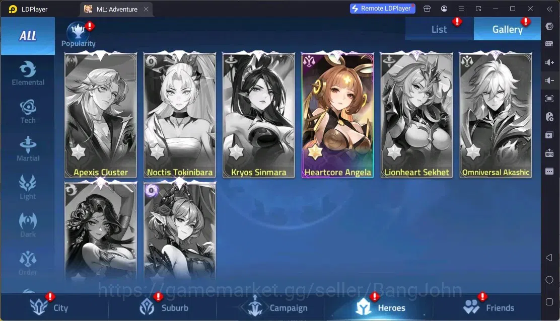 Mobile Legends: Adventure Accounts Global |LV 364|4.9B Power|VIP 11|Camp 79-14|16 Nexus|Hero 324|4Awaken|19UR|10 Epic|51 12
