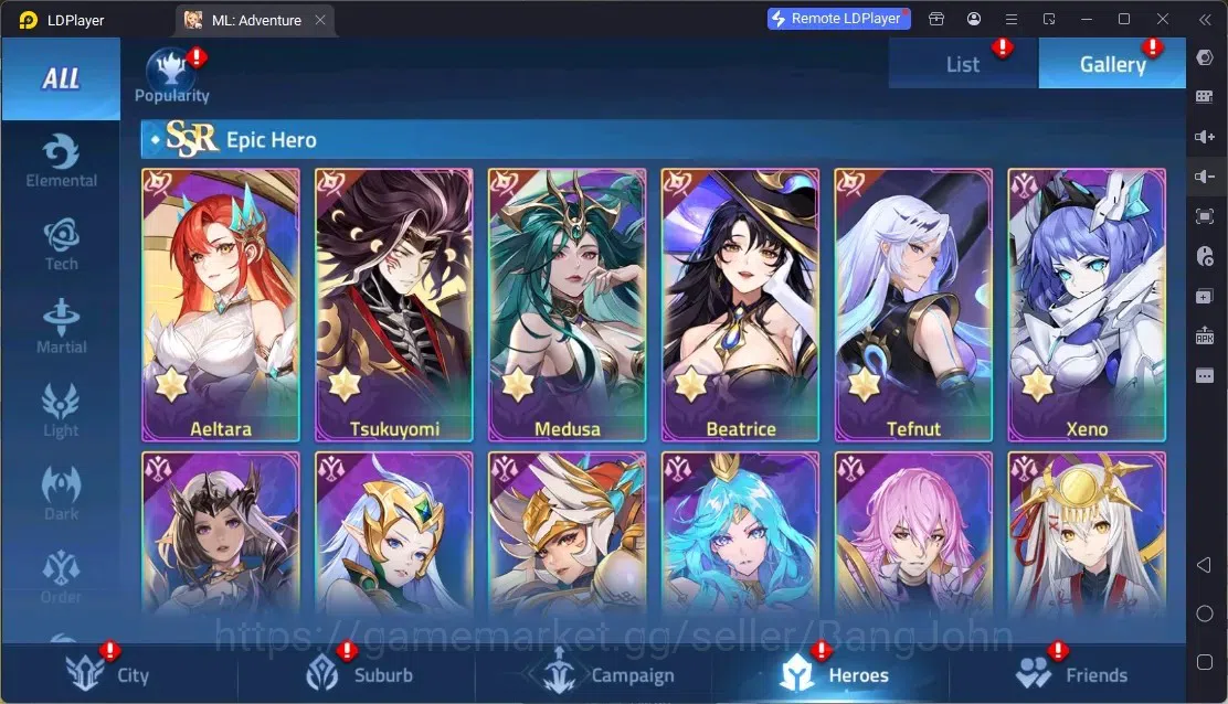 Mobile Legends: Adventure Accounts Global |LV 364|4.9B Power|VIP 11|Camp 79-14|16 Nexus|Hero 324|4Awaken|19UR|10 Epic|51 13