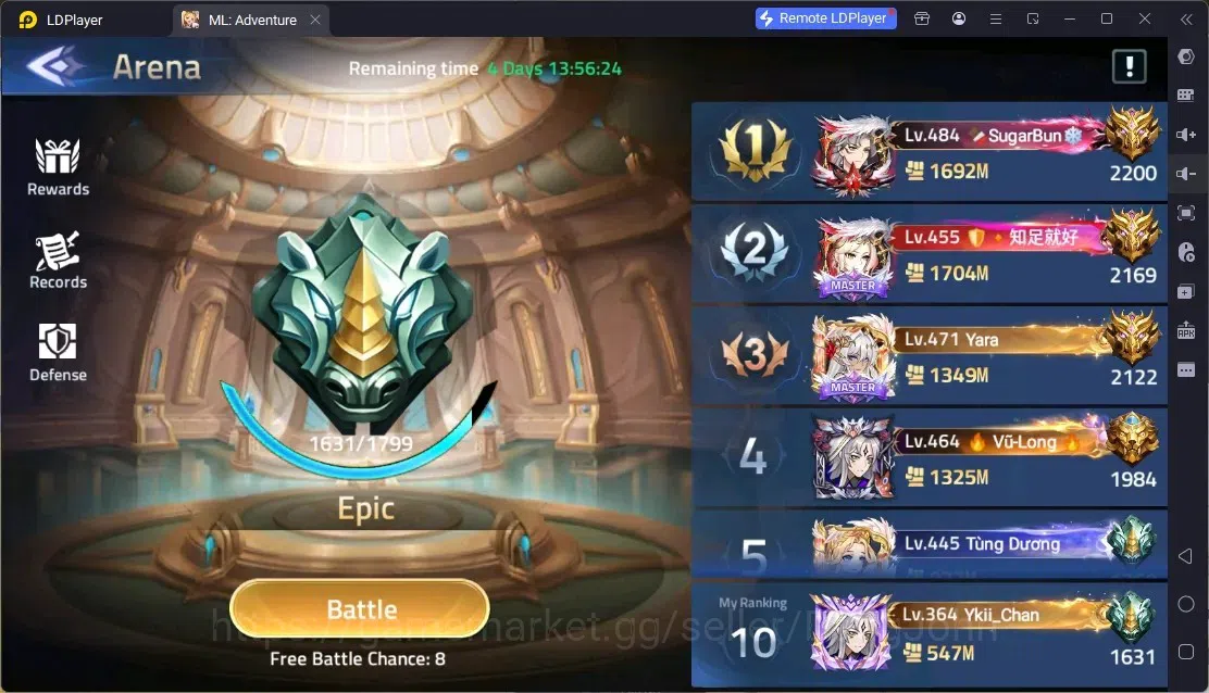 Mobile Legends: Adventure Accounts Global |LV 364|4.9B Power|VIP 11|Camp 79-14|16 Nexus|Hero 324|4Awaken|19UR|10 Epic|51 18