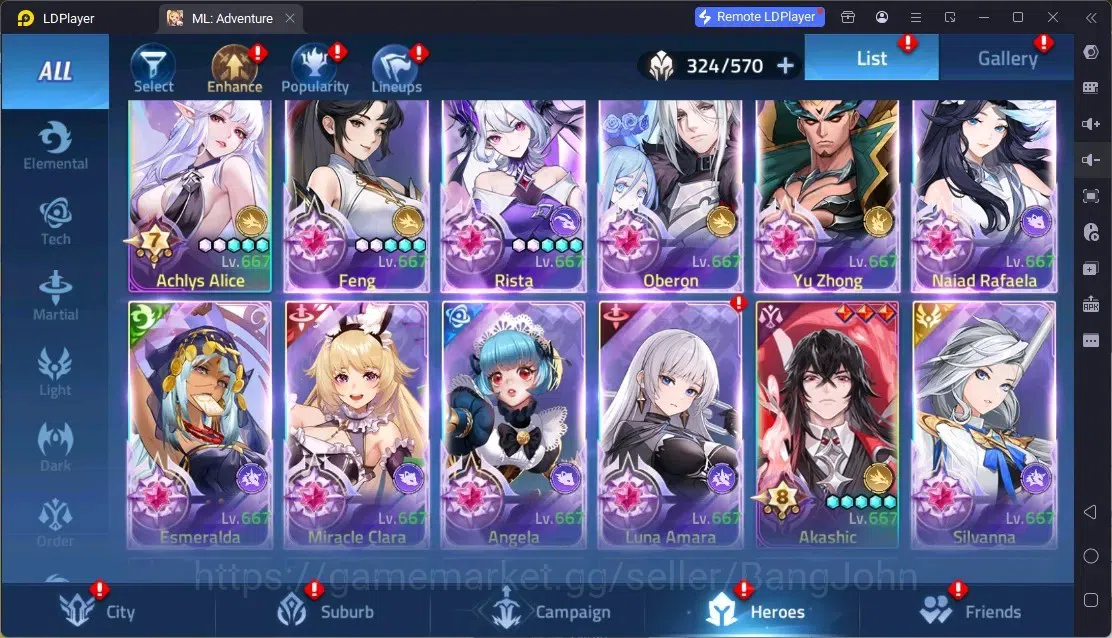 Mobile Legends: Adventure Accounts Global |LV 364|4.9B Power|VIP 11|Camp 79-14|16 Nexus|Hero 324|4Awaken|19UR|10 Epic|51 4