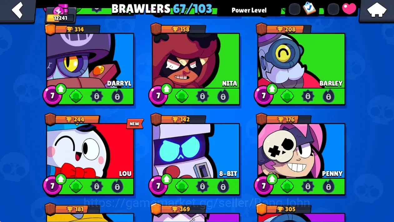 Brawl Stars Accounts Global|12241 Thropy|67 Brawlers-4 Max Lvl|2 Hyperc image 10