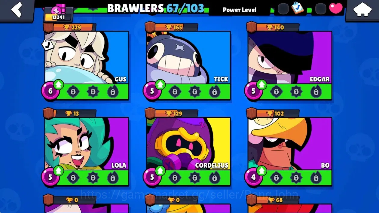 Brawl Stars Accounts Global|12241 Thropy|67 Brawlers-4 Max Lvl|2 Hyperc image 13