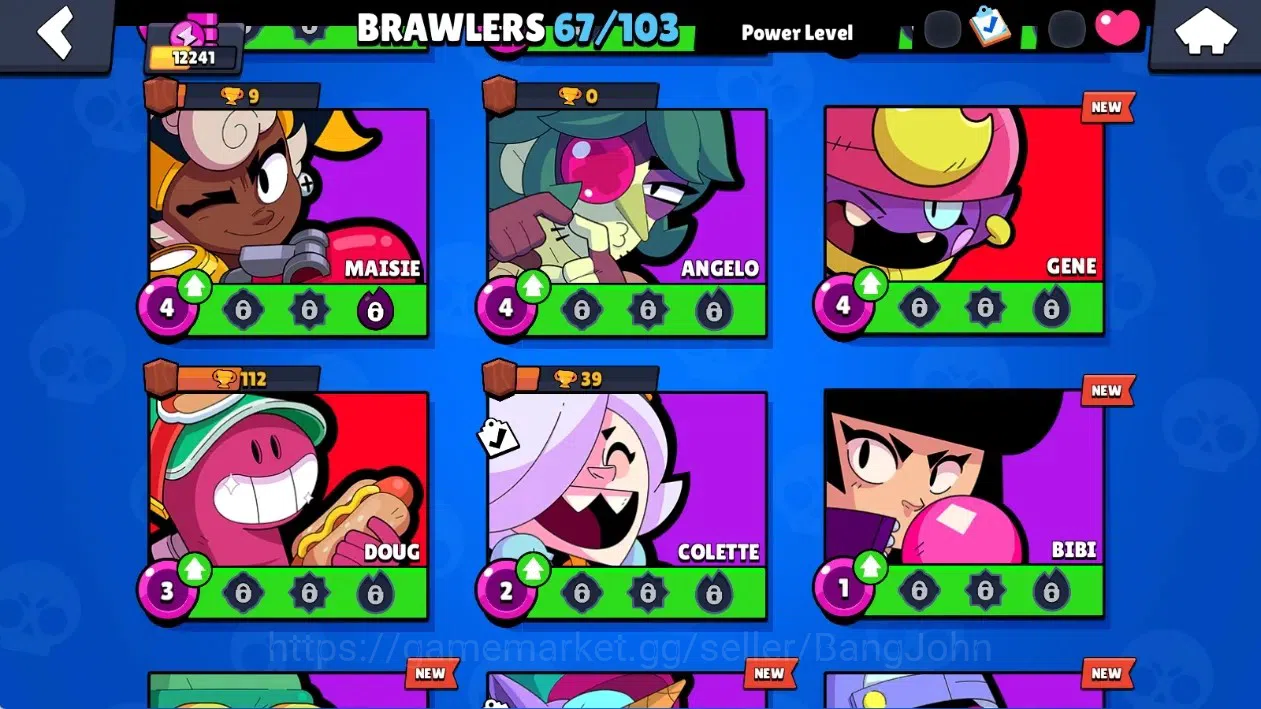 Brawl Stars Accounts Global|12241 Thropy|67 Brawlers-4 Max Lvl|2 Hyperc image 15