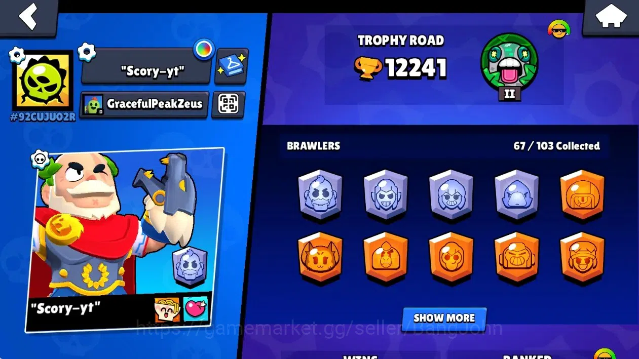 Brawl Stars Accounts Global|12241 Thropy|67 Brawlers-4 Max Lvl|2 Hyperc image 2