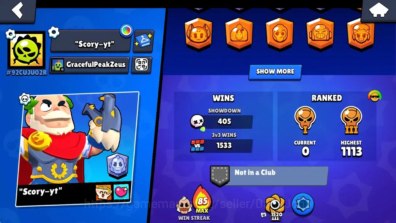 Brawl Stars Accounts Global|12241 Thropy|67 Brawlers-4 Max Lvl|2 Hyperc image 3
