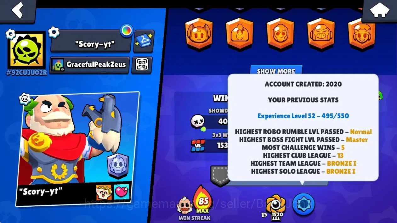 Brawl Stars Accounts Global|12241 Thropy|67 Brawlers-4 Max Lvl|2 Hyperc image 4