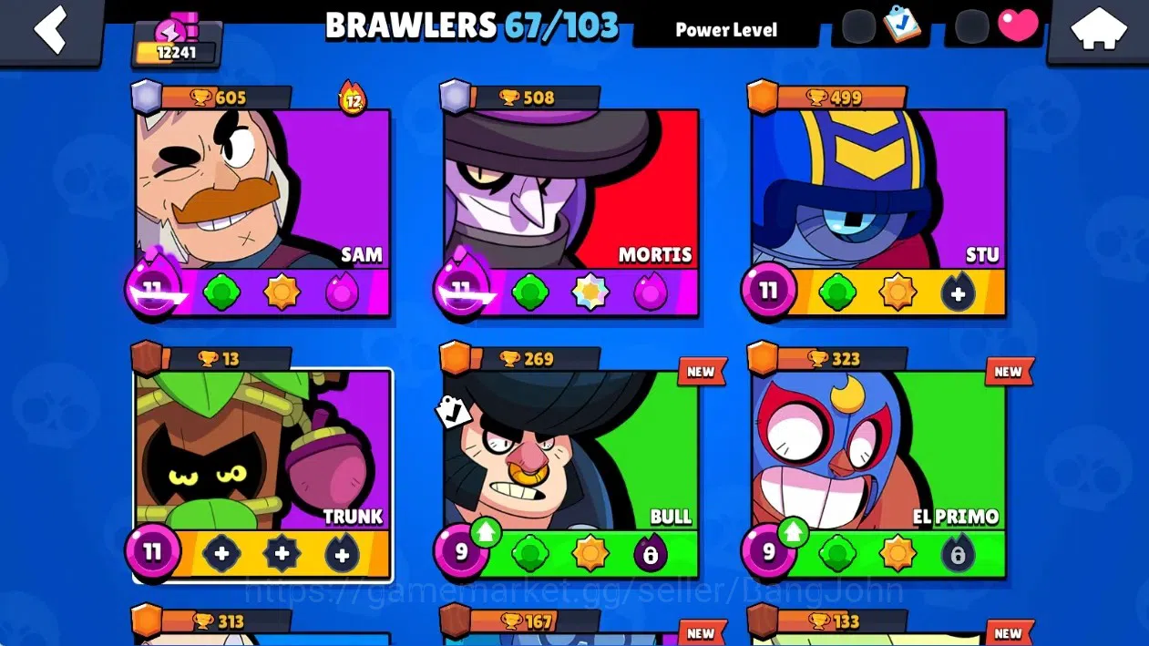 Brawl Stars Accounts Global|12241 Thropy|67 Brawlers-4 Max Lvl|2 Hyperc image 6