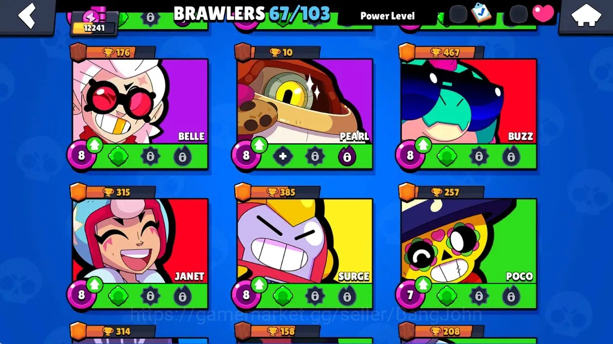 Brawl Stars Accounts Global|12241 Thropy|67 Brawlers-4 Max Lvl|2 Hyperc image 9