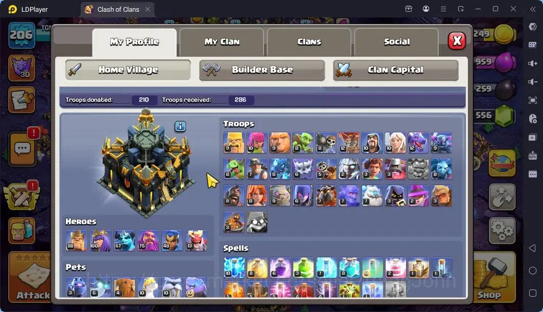 Clash of Clans Accounts Global |TH 17-BH 10|LVL206|BK88,AQ100,MP67,GW75,RC image 1