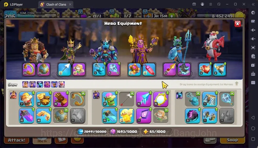 Clash of Clans Accounts Global |TH 17-BH 10|LVL206|BK88,AQ100,MP67,GW75,RC image 10
