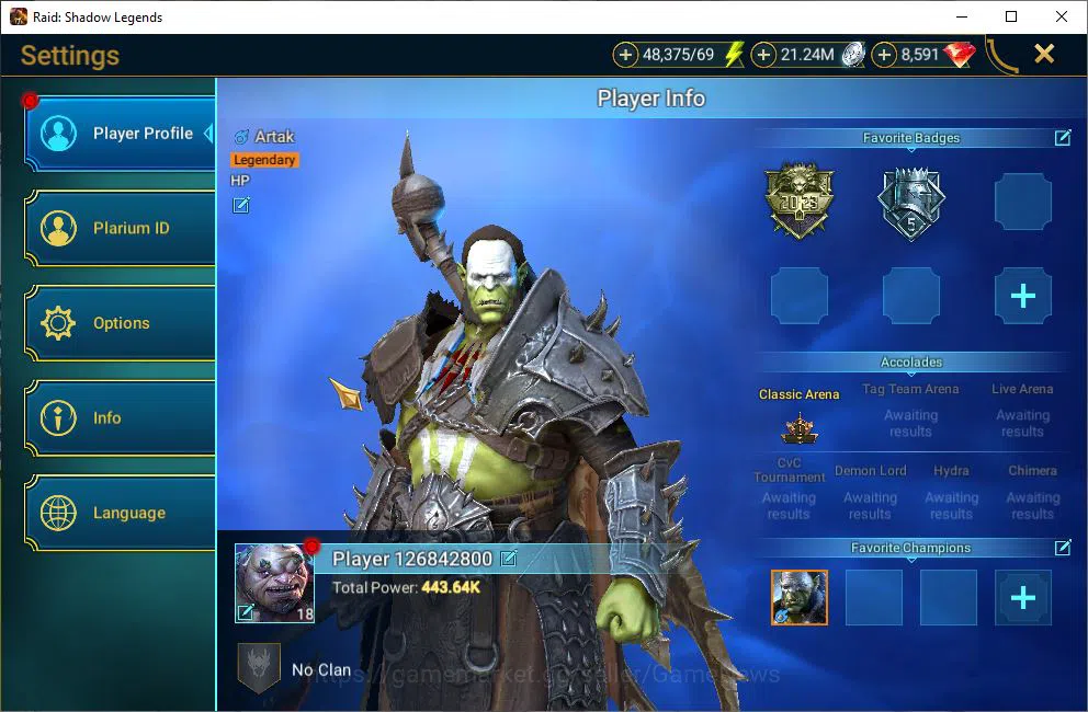 Raid: Shadow Legends Accounts Lv18 443K Power|8,5K Gems|1 Mythical(Joan)|17 Lege image 2