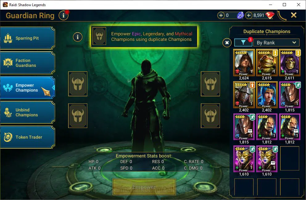 Raid: Shadow Legends Accounts Lv18 443K Power|8,5K Gems|1 Mythical(Joan)|17 Lege image 9