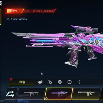 Blood Strike Accounts Collab Skin Asia|Eternal M4A1-Blight Embrance Lv3|Collab LuchaStrike Mr Iguana|5