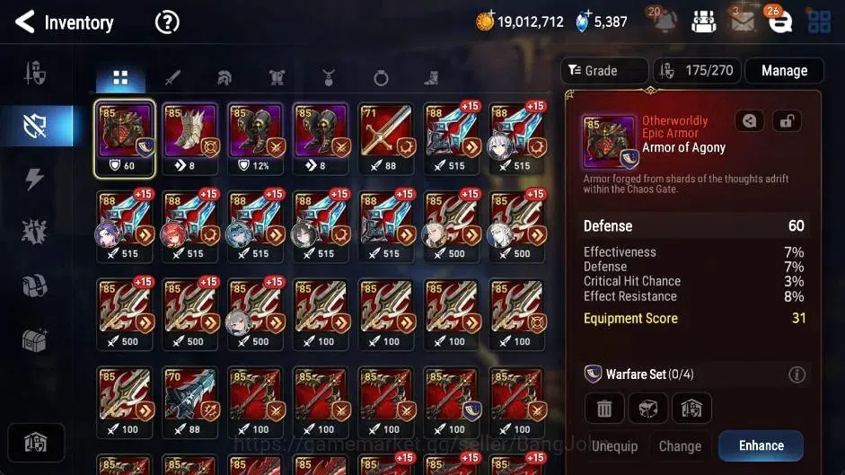 Epic Seven Accounts Global | Rank 55|7 ML(Zio,Vildred,STenebria,USChou image 8