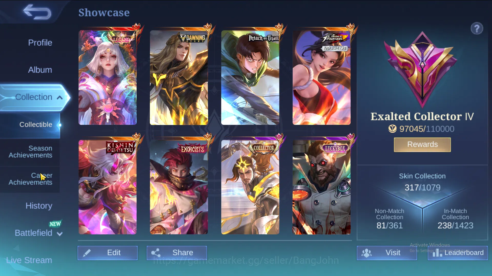 Mobile Legends: Bang Bang Accounts Hero 124 | Skin 317 | Legend Lunox | Dawning Lanc image 11
