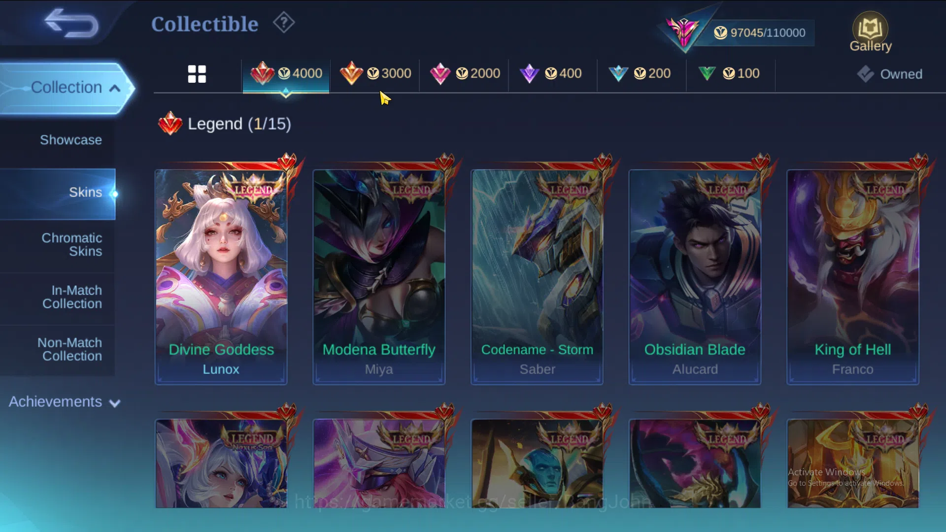 Mobile Legends: Bang Bang Accounts Hero 124 | Skin 317 | Legend Lunox | Dawning Lanc image 6
