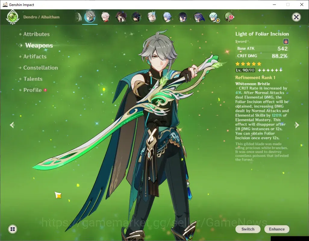 Genshin Impact Accounts ASIA|AR 58|9 Limited + 10(*5Weapon)|[Alhaitham,Kin image 3