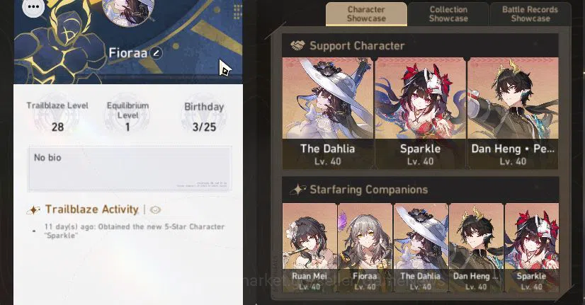 Honkai Star Rail Accounts Asia|TL 28|Starter Account 4 Limited|TheDahlia,Spa image 1