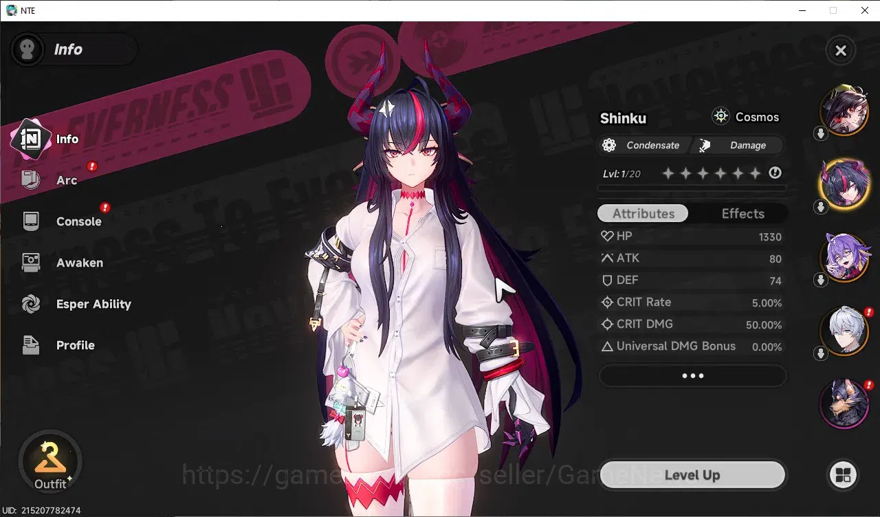 Neverness to Everness Accounts GLOBAL SEA|HL 8|3 SSR 2 Limited [Shinku,Hotori],Fadia|2 Selector|Overcast & Orchid 2