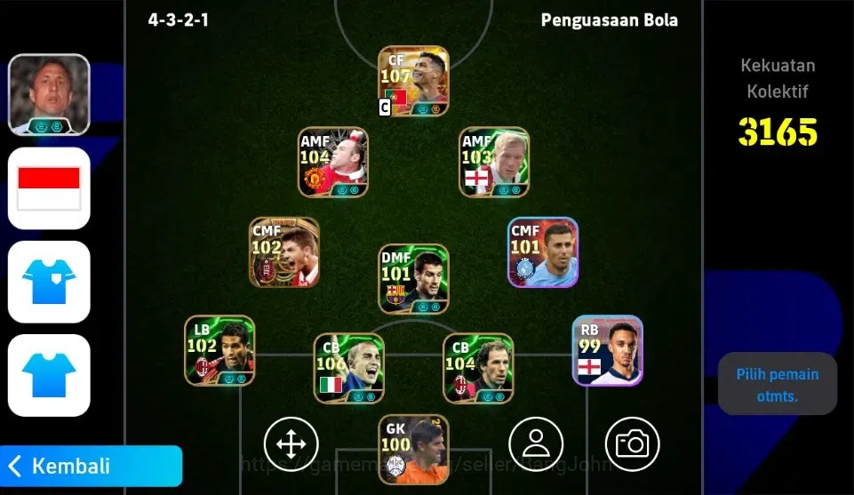eFootball Accounts Legends & Iconic Players Mobile|PW 3165|NewCristianoRonaldoBigT,WayneRooneyBigT,StevenGerrardBig T,Diego 1