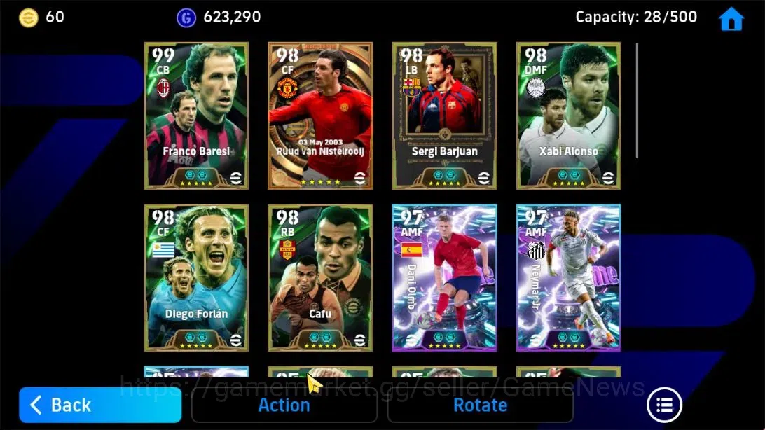 eFootball Accounts Android|Franco Baresi,Oliver kahn,Xabi Alonso,Serg image 6
