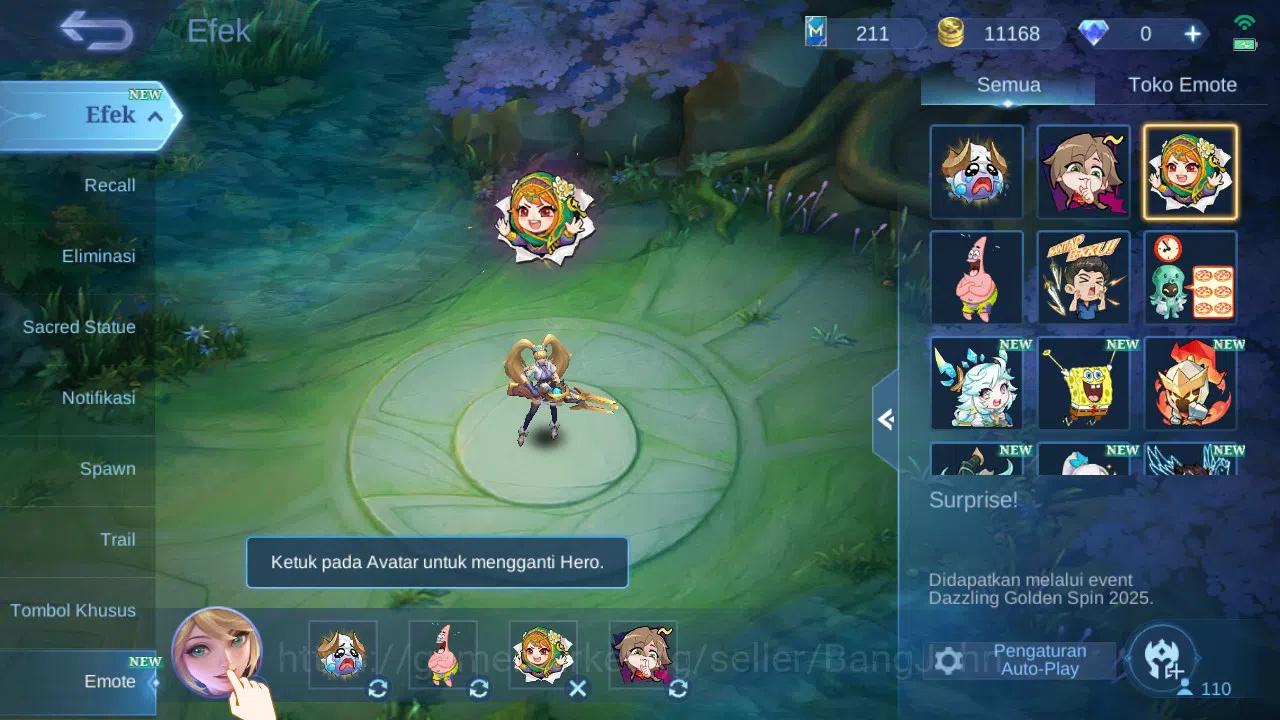 Mobile Legends: Bang Bang Accounts GLOBAL Hero 110 Skin 144 | CC Nata | Seiya Badang  image 13