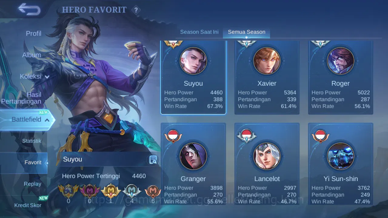 Mobile Legends: Bang Bang Accounts GLOBAL Hero 110 Skin 144 | CC Nata | Seiya Badang  image 15