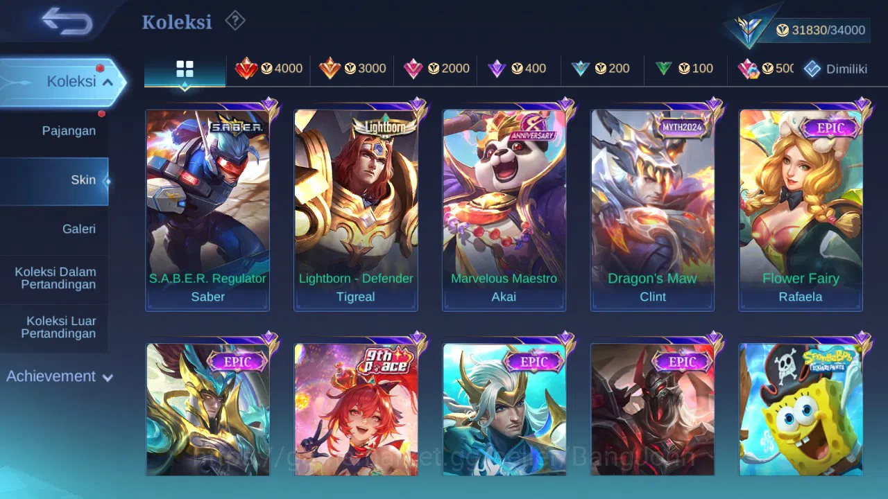 Mobile Legends: Bang Bang Accounts GLOBAL Hero 110 Skin 144 | CC Nata | Seiya Badang  image 2