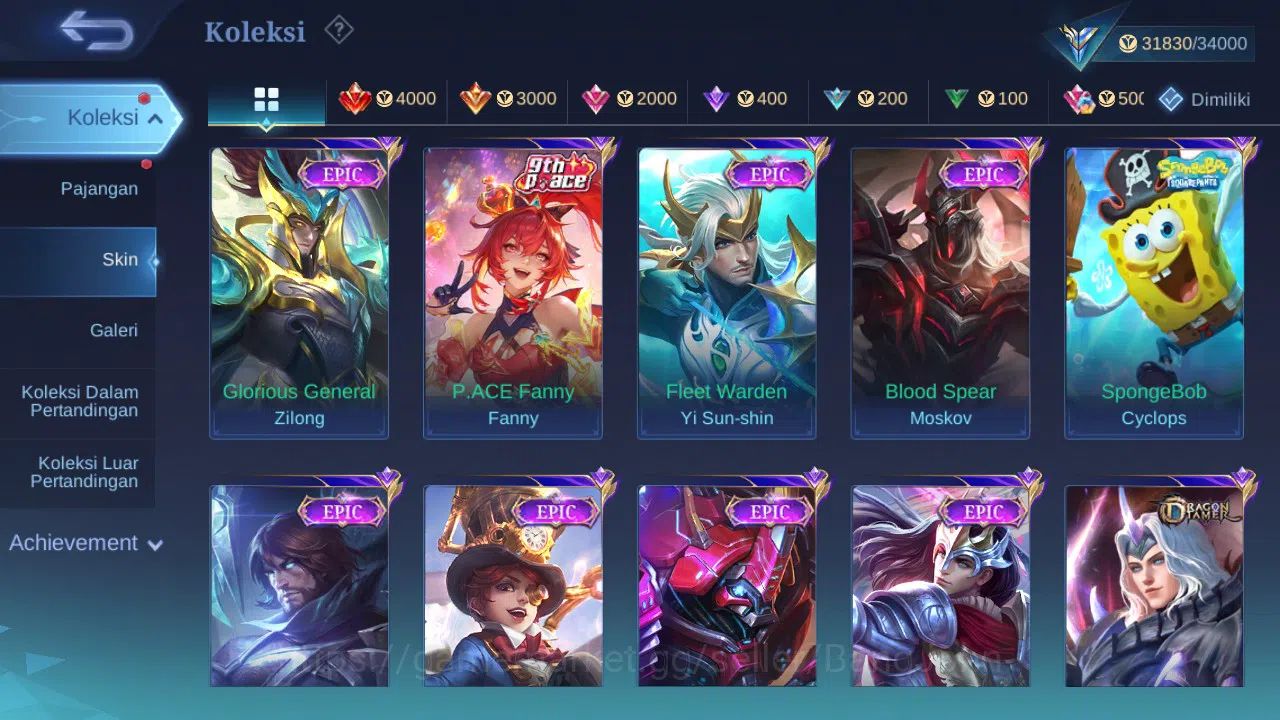 Mobile Legends: Bang Bang Accounts GLOBAL Hero 110 Skin 144 | CC Nata | Seiya Badang  image 3