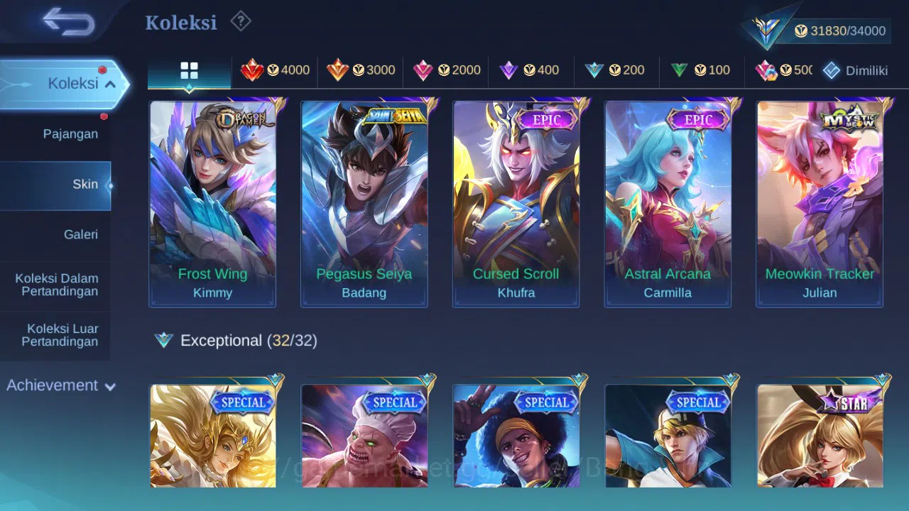 Mobile Legends: Bang Bang Accounts GLOBAL Hero 110 Skin 144 | CC Nata | Seiya Badang  image 6